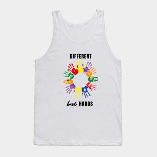 hand prints in Pride colors - diversity & inclusion Tank Top